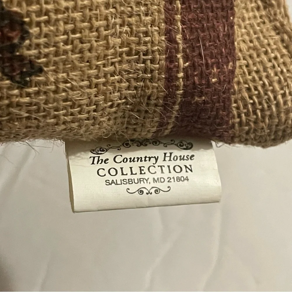 The Country House Collection Brown Gingerbread Man and Candy Canes Pillow